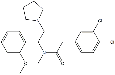 3,4-Dichloro-N-methyl-N-[1-(2-methoxyphenyl)-2-(1-pyrrolidinyl)ethyl]benzeneacetamide Structure