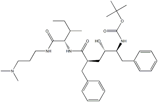 (2S)-2-[[(2R,4S,5S)-5-(tert-Butoxycarbonylamino)-2-benzyl-4-hydroxy-6-phenylhexanoyl]amino]-N-(3-dimethylaminopropyl)-3-methylpentanamide Structure