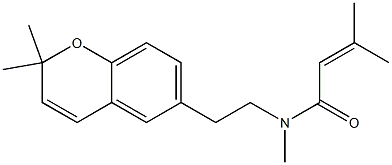 N-[2-(2,2-Dimethyl-2H-1-benzopyran-6-yl)ethyl]-N-methyl-3-methyl-2-butenamide Structure