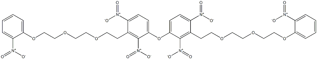 [2-[2-[2-(2-ニトロフェノキシ)エトキシ]エトキシ]エチル](2,4-ジニトロフェニル)エーテル 化学構造式