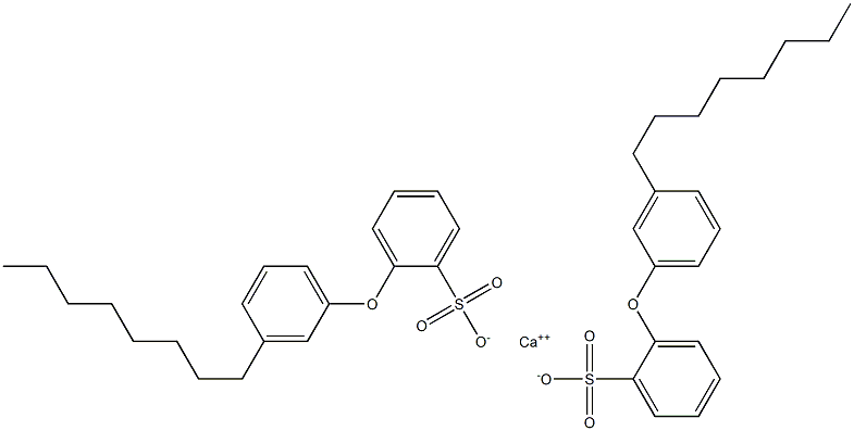 ビス[2-(3-オクチルフェノキシ)ベンゼンスルホン酸]カルシウム 化学構造式