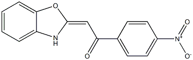 1-(4-Nitrophenyl)-2-[(2E)-(2,3-dihydrobenzoxazol)-2-ylidene]ethan-1-one,,结构式