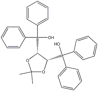 1,1,4,4-Tetraphenyl-2-O,3-O-isopropylidene-L-erythritol,,结构式