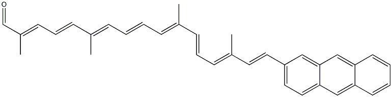 (2E,4E,6E,8E,10E,12E,14E,16E)-17-(2-Anthryl)-2,6,11,15-tetramethylheptadeca-2,4,6,8,10,12,14,16-octaenal 结构式