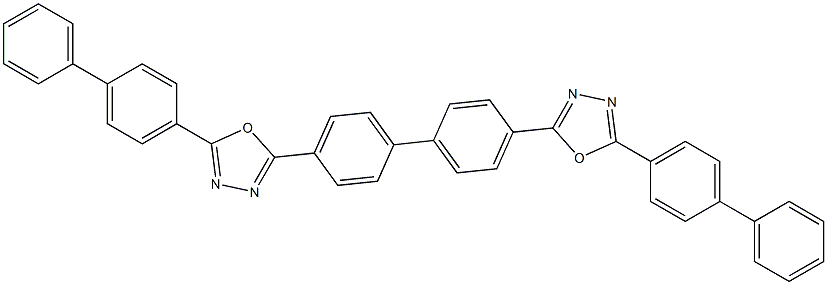 2,2'-(Biphenyl-4,4'-diyl)bis[5-[biphenyl-4-yl]-1,3,4-oxadiazole] Struktur