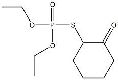 Thiophosphoric acid O,O-diethyl S-(2-oxocyclohexyl) ester,,结构式