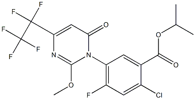 2-Chloro-4-fluoro-5-[2-methoxy-6-oxo-4-(pentafluoroethyl)pyrimidin-1(6H)-yl]benzoic acid isopropyl ester Structure