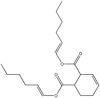 3-シクロヘキセン-1,2-ジカルボン酸ビス(1-ヘキセニル) 化学構造式