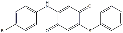 5-(4-Bromoanilino)-2-phenylthio-1,4-benzoquinone,,结构式