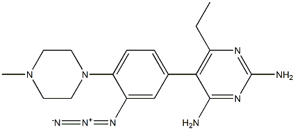 2,4-Diamino-6-ethyl-5-(3-azido-4-(4-methylpiperazino)phenyl)pyrimidine Structure