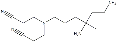 3,3'-[N-(4,6-ジアミノ-4-メチルヘキシル)イミノ]ジプロピオノニトリル 化学構造式