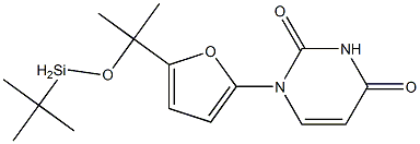 1-[5-(tert-Butyldimethylsiloxymethyl)-2-furanyl]uracil Struktur