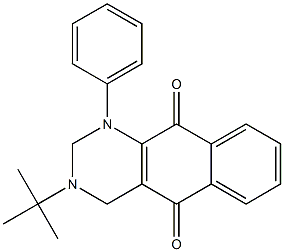 1-Phenyl-3-tert-butyl-1,2,3,4-tetrahydrobenzo[g]quinazoline-5,10-dione Structure