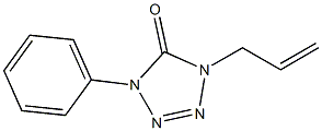 1-フェニル-4-アリル-1H-テトラゾール-5(4H)-オン 化学構造式