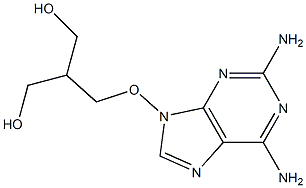 2,6-Diamino-9-(3-hydroxy-2-hydroxymethylpropyloxy)-9H-purine Structure