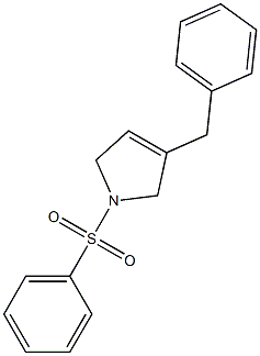 1-(フェニルスルホニル)-3-ベンジル-3-ピロリン 化学構造式