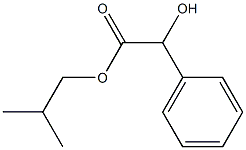 [R,(-)]-α-ヒドロキシベンゼン酢酸イソブチル 化学構造式