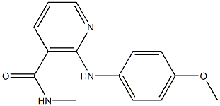 2-(p-メトキシアニリノ)-N-メチルニコチンアミド 化学構造式