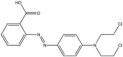 2-[p-[Di(2-chloroethyl)amino]phenylazo]benzoic acid Structure
