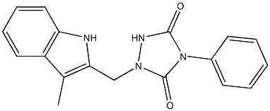 4-Phenyl-1-(3-methyl-1H-indol-2-ylmethyl)-1,2,4-triazolidine-3,5-dione