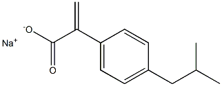 2-(4-Isobutylphenyl)acrylic acid sodium salt,,结构式