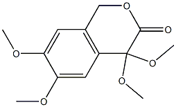 4,4,6,7-テトラメトキシイソクロマン-3-オン 化学構造式