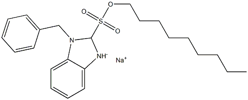 1-Benzyl-2,3-dihydro-2-nonyl-1H-benzimidazole-2-sulfonic acid sodium salt Structure