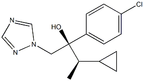 (2R,3R)-2-(4-クロロフェニル)-3-シクロプロピル-1-(1H-1,2,4-トリアゾール-1-イル)ブタン-2-オール 化学構造式