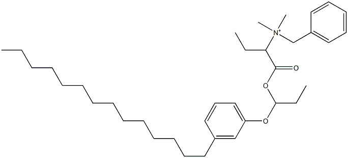 N,N-Dimethyl-N-benzyl-N-[1-[[1-(3-tetradecylphenyloxy)propyl]oxycarbonyl]propyl]aminium,,结构式