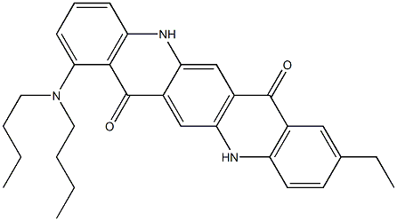  1-(Dibutylamino)-9-ethyl-5,12-dihydroquino[2,3-b]acridine-7,14-dione