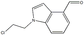 1-(2-Chloroethyl)-1H-indole-4-carbaldehyde,,结构式
