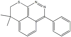 3-Phenyl-7,7-dimethyl-7,8-dihydro-9-thia-9H-benzo[de]cinnoline Struktur
