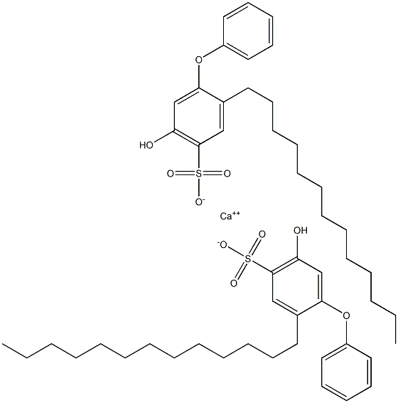 Bis(5-hydroxy-2-tridecyl[oxybisbenzene]-4-sulfonic acid)calcium salt Struktur