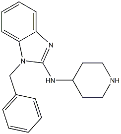 1-(フェニルメチル)-N-(4-ピペリジニル)-1H-ベンゾイミダゾール-2-アミン 化学構造式
