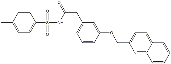 2-[3-(2-Quinolinylmethoxy)phenyl]-N-(p-tolylsulfonyl)acetamide Structure
