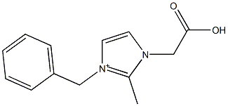 3-Benzyl-2-methyl-1-(carboxymethyl)-1H-imidazol-3-ium,,结构式