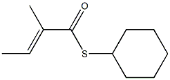(E)-2-Methyl-2-butenethioic acid S-cyclohexyl ester,,结构式