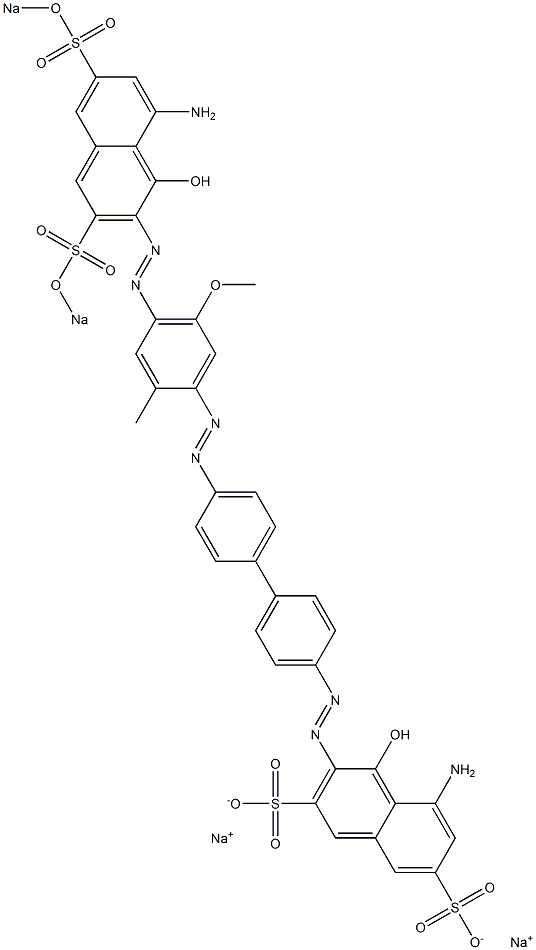 5-Amino-3-[[4'-[[4-[[8-amino-1-hydroxy-3,6-bis(sodiosulfo)-2-naphthalenyl]azo]-2-methyl-5-methoxyphenyl]azo]-1,1'-biphenyl-4-yl]azo]-4-hydroxynaphthalene-2,7-disulfonic acid disodium salt|