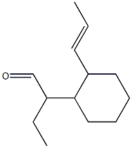 2-[2-(1-Propenyl)cyclohexyl]butanal Structure