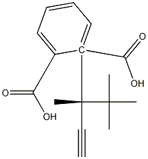 (+)-Phthalic acid hydrogen 1-[(R)-3,4,4-trimethyl-1-pentyne-3-yl] ester Struktur