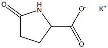 5-Oxopyrrolidine-2-carboxylic acid potassium salt Structure