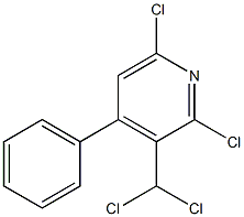 2,6-Dichloro-3-(dichloromethyl)-4-phenylpyridine Struktur