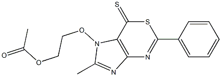1-(2-Acetoxyethoxy)methyl-5-phenylimidazo[4,5-d][1,3]thiazine-7(1H)-thione Struktur