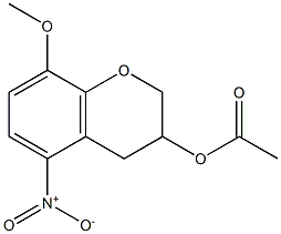 Acetic acid 8-methoxy-5-nitrochroman-3-yl ester Structure