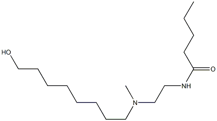 N-[2-[N-(8-ヒドロキシオクチル)-N-メチルアミノ]エチル]バレルアミド 化学構造式