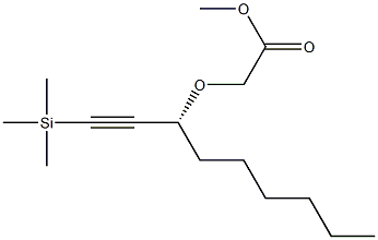 [(R)-1-[(トリメチルシリル)エチニル]ヘプチルオキシ]酢酸メチル 化学構造式