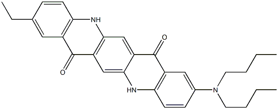 2-(Dibutylamino)-9-ethyl-5,12-dihydroquino[2,3-b]acridine-7,14-dione|