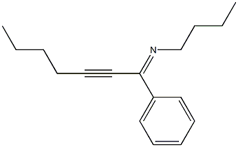 N-Butyl-1-phenyl-2-heptyne-1-imine Structure