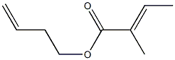(E)-2-メチル-2-ブテン酸3-ブテニル 化学構造式
