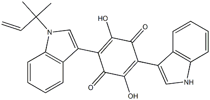 2-[1-(1,1-Dimethyl-2-propenyl)-1H-indol-3-yl]-5-(1H-indol-3-yl)-3,6-dihydroxy-1,4-benzoquinone